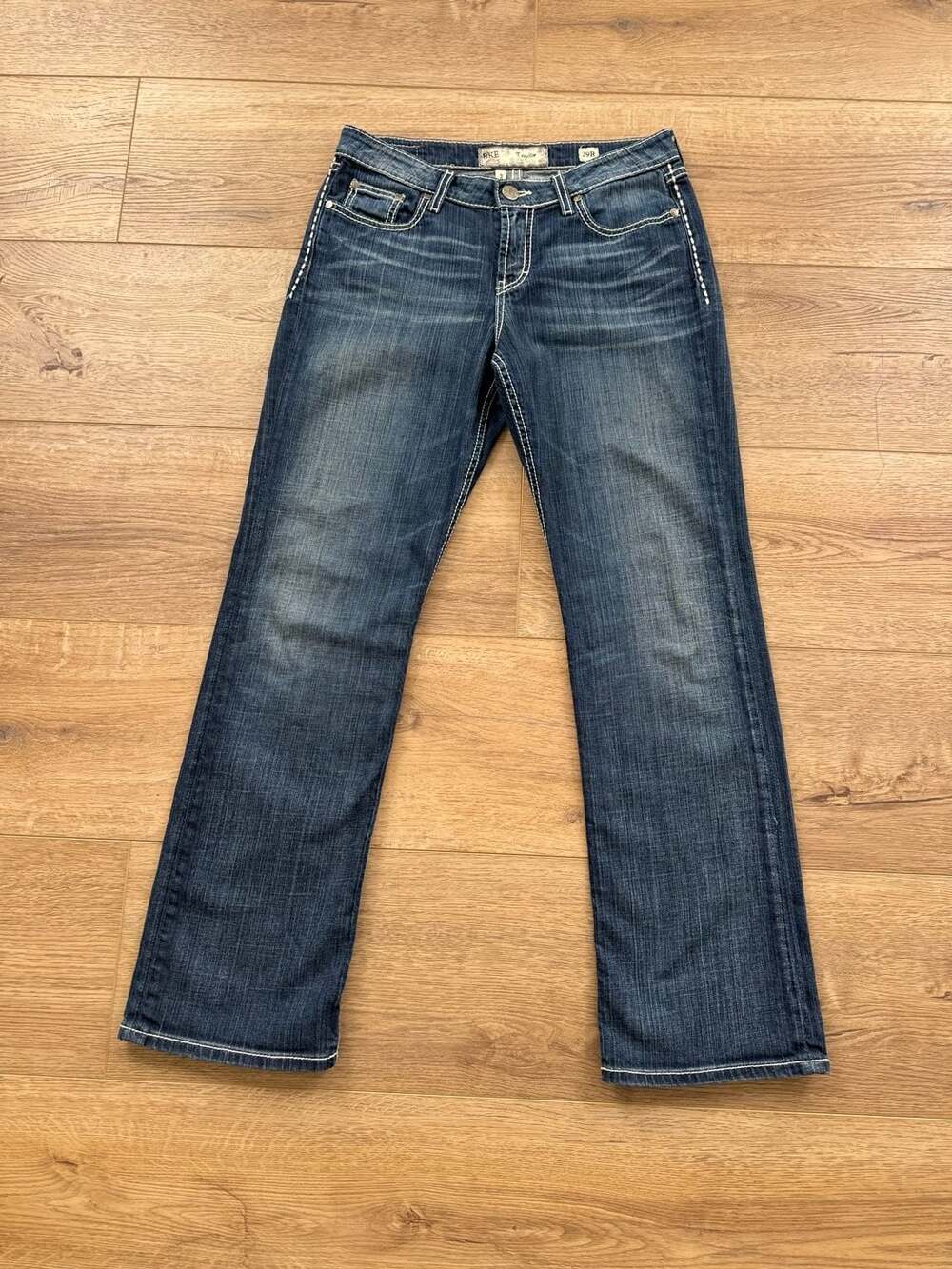 BKE Taylor Bootcut Jeans Women’s 29R Dark Wash Stretch Mid Rise Classic Denim - Picture 2 of 16
